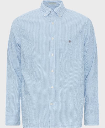 Gant Skjorter REG SEERSUCKER STRIPE SHIRT 3240063 Blå
